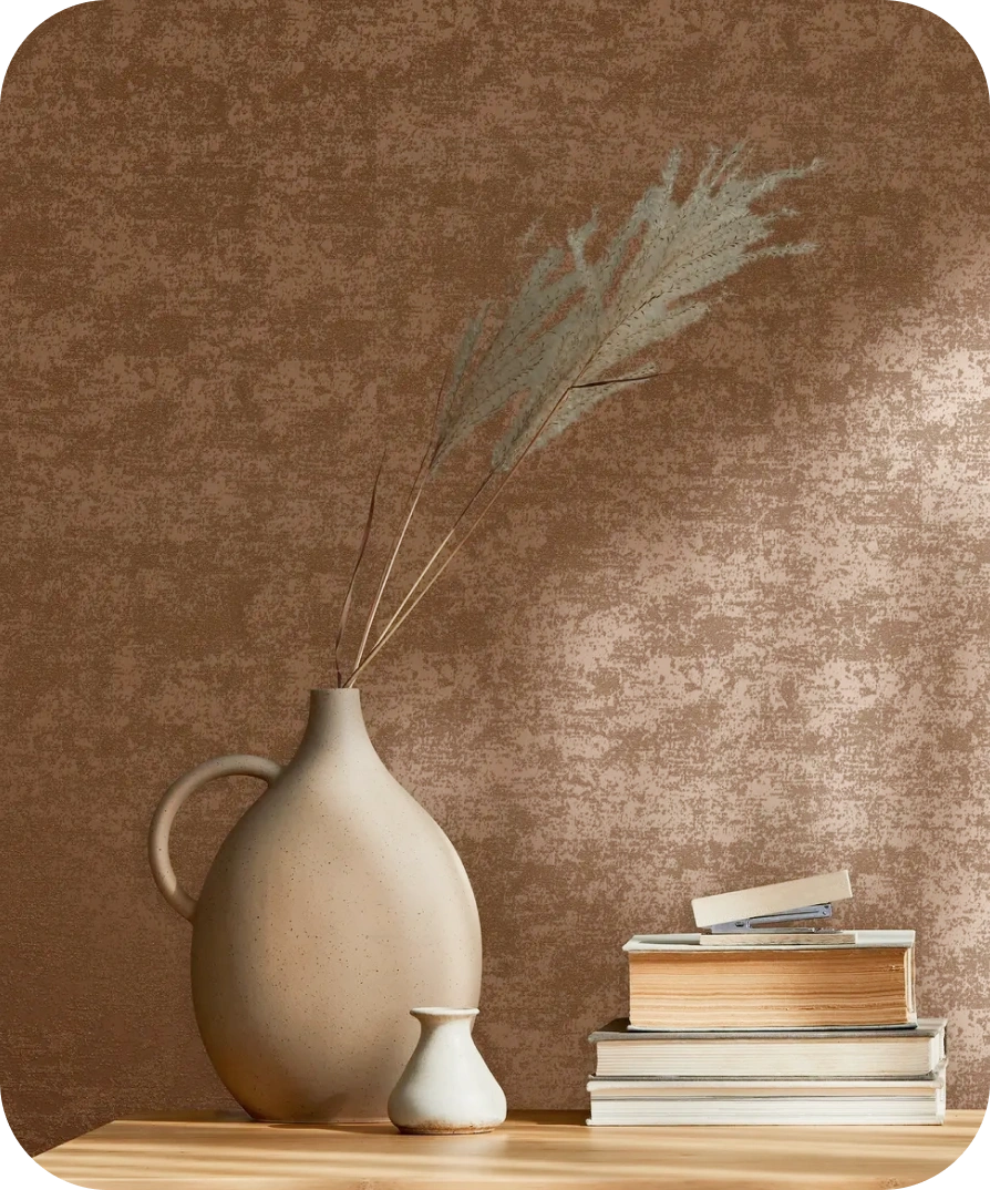 Brown abstract minimalist wallpaper with metallic effect